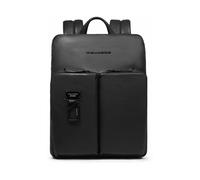 Piquadro- Mochila hombre personalizable para portátil e i Pad® con protecciones antichoque y Rfid- espandible- Bags- Hombre- Negro- ONE SIZE- Mochila hombre personalizable para portátil e i Pad® con p