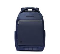 PIQUADRO Mochila hombre porta PC 13,3" de tejido reciclado hombre piel y tela, Azul - Azul, Talla única