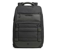 Piquadro - Mochila modular 2 en 1 Portaordenadores 15,6" - Cuero y tela, cerradura, portagafas, RFID - Verde
