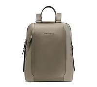 PIQUADRO Mochila mujer porta PC 14" Unisex piel y tela, arena