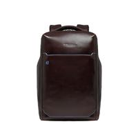 Piquadro - Mochila Para PC 14" Blue Square en Piel - Unisex - Caoba
