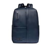 Piquadro - Mochila Para PC 15,6" en Piel - Hombre - Azul | Enganche para trolley, Tirantes acolchados, Compartimentos organizados, Elegante y Profesional, Oficina, Uso diario