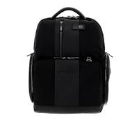 Piquadro - Mochila para PC 15,6" en Piel y Tejido - Hombre - Negro