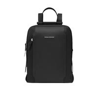 Piquadro - Mochila para portátil de 14" en Cuero y tela - Negro - Mujer