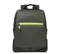Piquadro - Mochila para portátil de 14" - Resistente al agua - Tejido de primera calidad - Color verde oliva - Para hombre