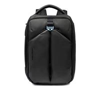 Piquadro - Mochila para portátil de 15,6" - Cuero y tejido técnico - Negro - Hombre