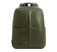 Piquadro - Mochila para portátil de hombre 15,6" - Cuero, Antirrobo, estuche para gafas, CONNEQUI 4., RFID - Verde