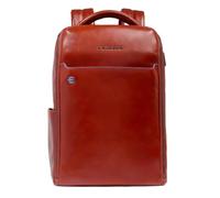 Piquadro - Mochila para portátil Fast-Check de 14" - Cuero de primera calidad - Color cobre - Hombre