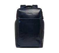 Piquadro Blue Square | Mochila | azul | 18 L | cuero de vaca de grano fino