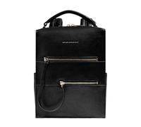 Piquadro - Mochila Para Tablet 11" - en Piel - Mujer - Color Negro | Enganche para trolley, Tirantes acolchados, Compartimentos organizados, Elegante y Funcional, Uso diario