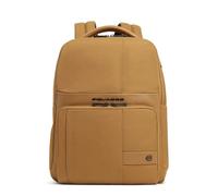 Piquadro - Mochila PC de 14" - Tela reciclada con RFID, Resistente a Descargas y Bolsillo para Paraguas - Color Amarillo