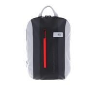 Piquadro - Mochila Pequeña Compacta en Piel - Unisex - Gris Negro