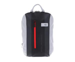 Piquadro - Mochila Pequeña Compacta en Piel - Unisex - Gris Negro