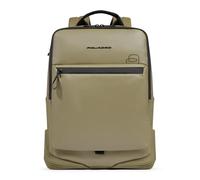 Piquadro - Mochila resistente al agua - Soporte para PC de 15,6", compartimento compatible con iPad, amortiguador, RFID - Color verde