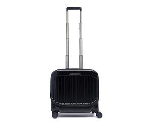 Piquadro - Mochila Trolley PC 15,6" Policarbonato - Unisex - Negro Mate | Para laptop, Candado Integrado, Asa telescópica, Carcasa resistente, Elegante y Profesional