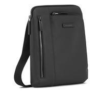 Piquadro Modus - Bolso bandolera de piel (22 cm), Negro, Talla única