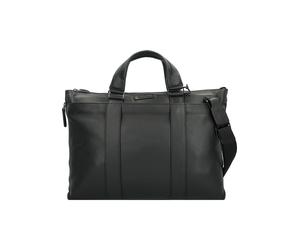 Piquadro Modus Maletín Piel natural 42 cm Compartimento para el portátil Con asa expansible negro
