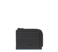 Piquadro - Monedero Atlas con Portadocumentos y Tarjetero - Piel - Protección RFID, 6 Ranuras para Tarjetas y 1 Compartimento Interior - Negro - Hombre