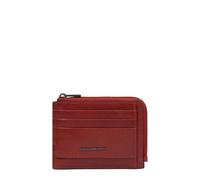 Piquadro - Monedero con Cremallera y Portadocumentos - Accessories - Hombre - Rojo - ONE SIZE -