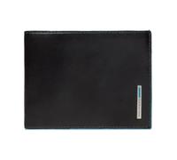Piquadro Estuche cuadrado azul para tarjetas de crédito Piel 12,5 cm negro