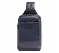 Piquadro Monospalla bandolera cuero 31 cm azul