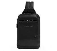 Piquadro Monospalla bandolera cuero 31 cm negro