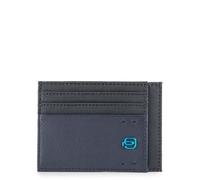PIQUADRO P16 Tarjetero de Piel y Tela, Chevron Blue, Talla única, Contemporáneo
