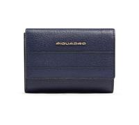 Piquadro - Pequeña Cartera de Mujer - Cuero, 6 portatarjetas, Monedero, protección RFID - Compacta - Azul