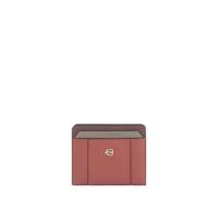 Piquadro - Pequeña Cartera de Mujer con monedera - Cuero, 4 portatarjetas, protección RFID - Compacto - Naranja