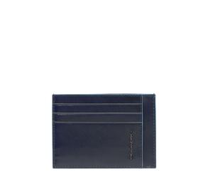 Piquadro- Porta carte di credito in pelle- Accessories- Hombre- Azul- ONE SIZE- Porta carte di credito in pelle