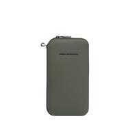 Piquadro - Portapasaportes con Cremallera Resistente al Agua - Tela gomada, 4 portatarjetas, AirTag®, RFID - Verde