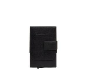 Piquadro - Portatarjetas automáticas para Hombres - Metal y Cuero, 2 Compartimentos, protección RFID - Hombre - Verde