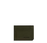 Piquadro - Portatarjetas de Cuero Slim para Hombre - 6 portatarjetas, protección RFID - Slim Design - Hombre - Verde