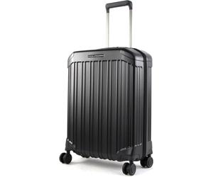 Piquadro - PQ-Light Trolley de Cabina de 4 Ruedas 55 cm - Policarbonato Ligero - Color Negro Mate - Equipaje de Mano