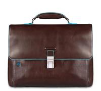 Piquadro Maletín cuadrado azul II Piel 40 cm Compartimento para portátil mahagonibraun (CA3111B2-MO)