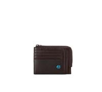 Piquadro Pulse Monedero con cremallera, portadocumentos y tarjetero, 12 cm, Marrón