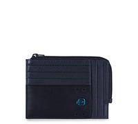 Piquadro Pulse Monedero con cremallera, portadocumentos y tarjetero, 12 cm, Negro
