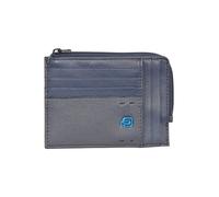 Piquadro Estuche de piel para tarjetas de crédito Pulse 12,5 cm azul