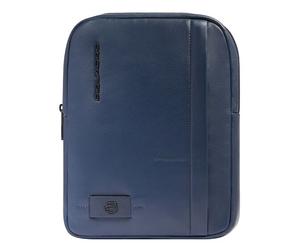 Piquadro Russel Bolsa de hombro Piel natural 27 cm azul
