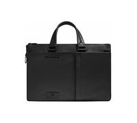 Piquadro Russel Maletín Bloqueo RFID Piel natural 42 cm Compartimento para el portátil negro