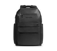 Piquadro Solm Mochila urbana Piel natural 44 cm Compartimento para el portátil negro