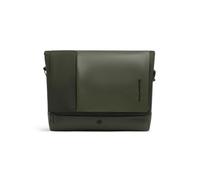 Piquadro Sync Mensajero Bloqueo RFID Piel natural 27 cm Compartimento para laptop verde