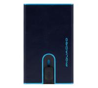 Piquadro - Tarjetero Automático Blue Square Metal - Hombre - Azul Noche