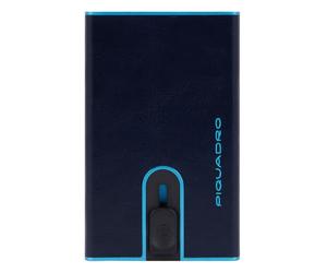 Piquadro - Tarjetero Automático Blue Square Metal - Hombre - Azul Noche