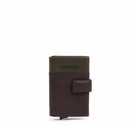 Piquadro Tarjetero automático Hombre Metal y Tejido Verde/marrón Oscuro