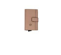 Piquadro Tarjetero automático Mujer Metal y Tejido Rosa/Blanco