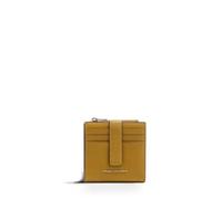Piquadro - Tarjetero con Monedero de Piel - Mujer - Amarillo | Protección antifraude RFID, Alojamiento tarjetas, Uso diario, Diseño elegante