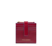 Piquadro - Tarjetero mujer de piel con monedero y protección Rfid - Accessories - Hombre - Rojo - ONE SIZE -