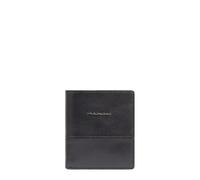 Piquadro - Tarjetero - Piel - Protección RFID, 8 Ranuras para Tarjetas y 1 Compartimento Interior con Ventana Horizontal para Documentos - Negro - Hombre
