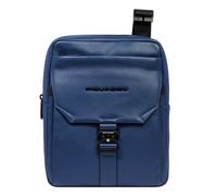 Piquadro Than Bolsa de hombro Protección RFID Piel 22 cm azul